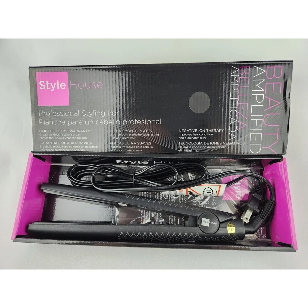 NEW Style House Beauty Amplified Style Ceramic Flat Iron Hair Straightener 1.25